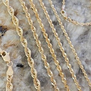 10K Gold Rope Chain 22"